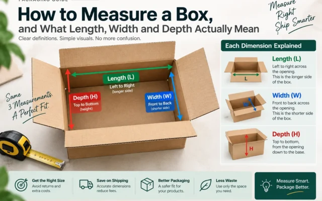 How to measure a packaging box